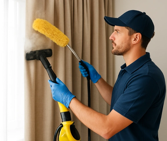 Trusted curtain steam cleaning technician Matty Curtain Cleaning mount-pritchard-nsw QLD